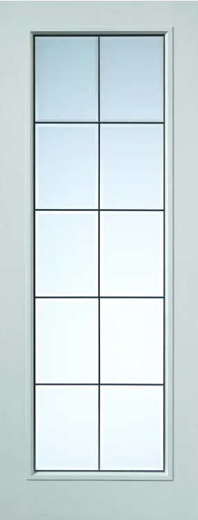 Decima Moulded Panel Glazed White Primed Internal Door